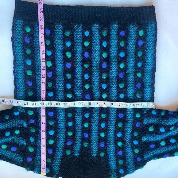 Vintage Hand Knit Sweater Casual Corner Unique Vibrant Wool Mohair - Picture 4 of 12